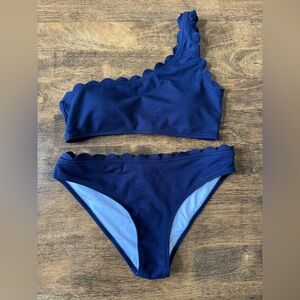 Cupshe Blue Asymmetrical Bikini Swimwear